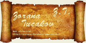 Zorana Tucakov vizit kartica